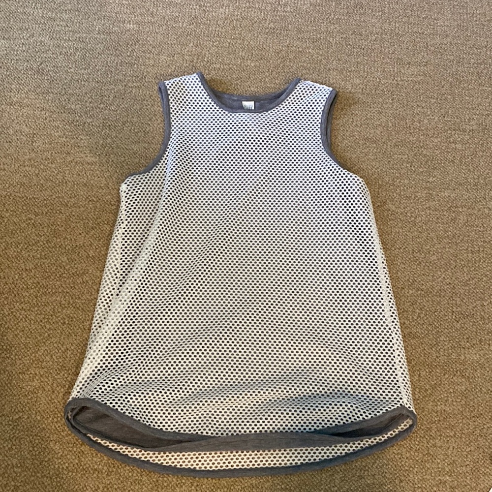 Athleta Girl Grey Reversible/Mesh Tank Top - Size XL